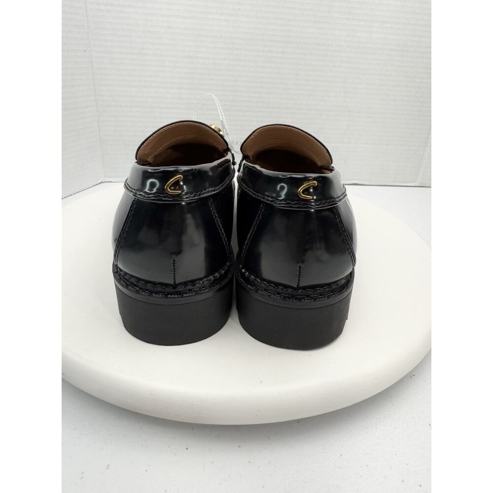 Circus by Sam Edelman Black Patent Loafers with Gold Chain - Picture 6 of 12
